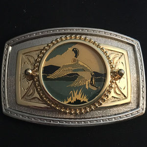 NEW~Men's belt buckle with Duck Emblem